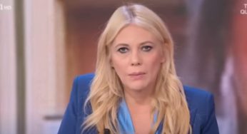 Storie Italiane: Eleonora Daniele fasi portavoce della premier in diretta