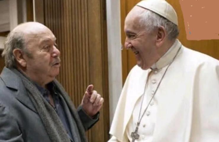 Lino Banfi con il Papa
